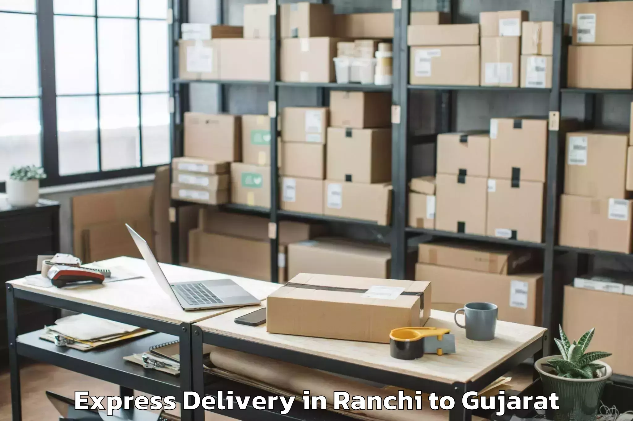 Leading Ranchi to Gujarat Ayurved University Jam Express Delivery Provider